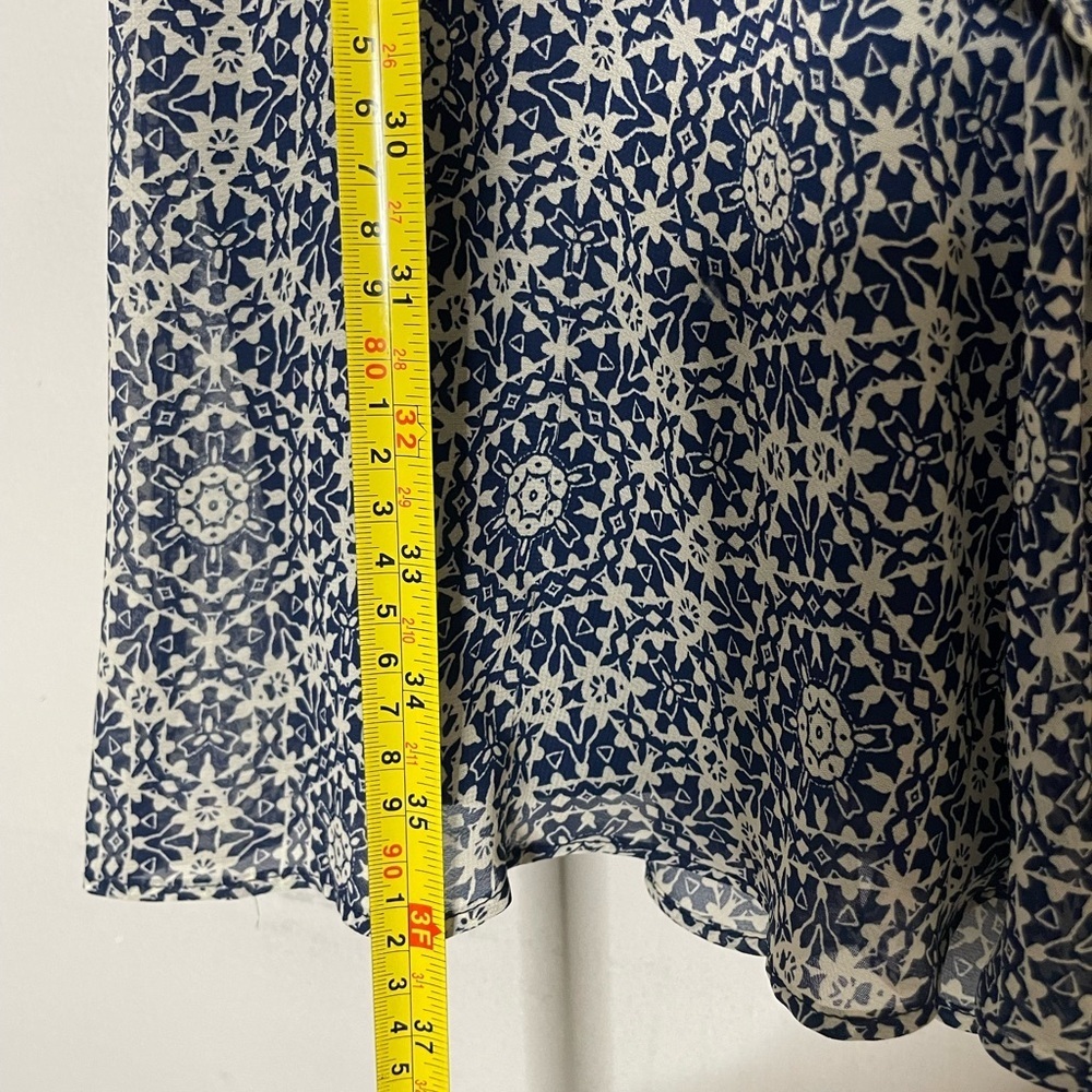 Robbie Bee Navy Chiffon Tiered Mini Dress - Picture 9 of 9